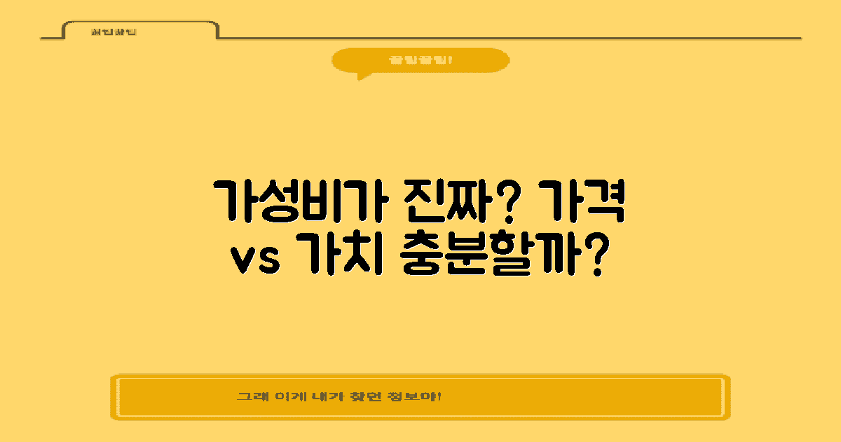 가격 대비 가치는 충분할까?