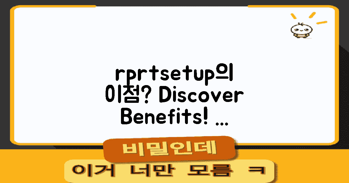 rprtsetup의 이점은 무엇인가?