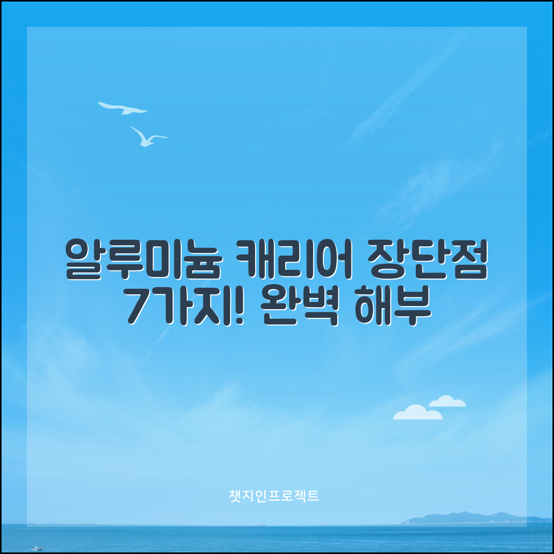 알루미늄 캐리어 장단점 완벽 해부 7가지!