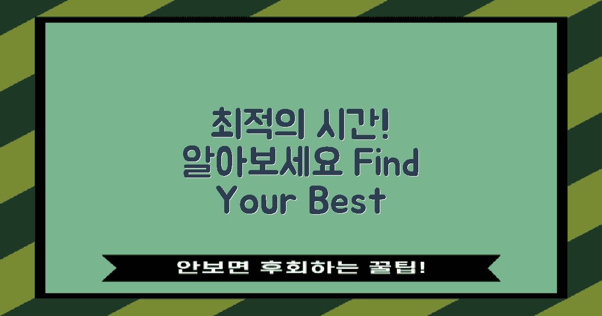 최적의 시간 알아보세요