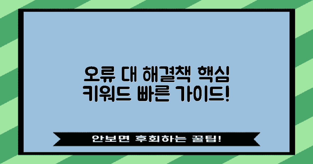 오류와 해결책 대조