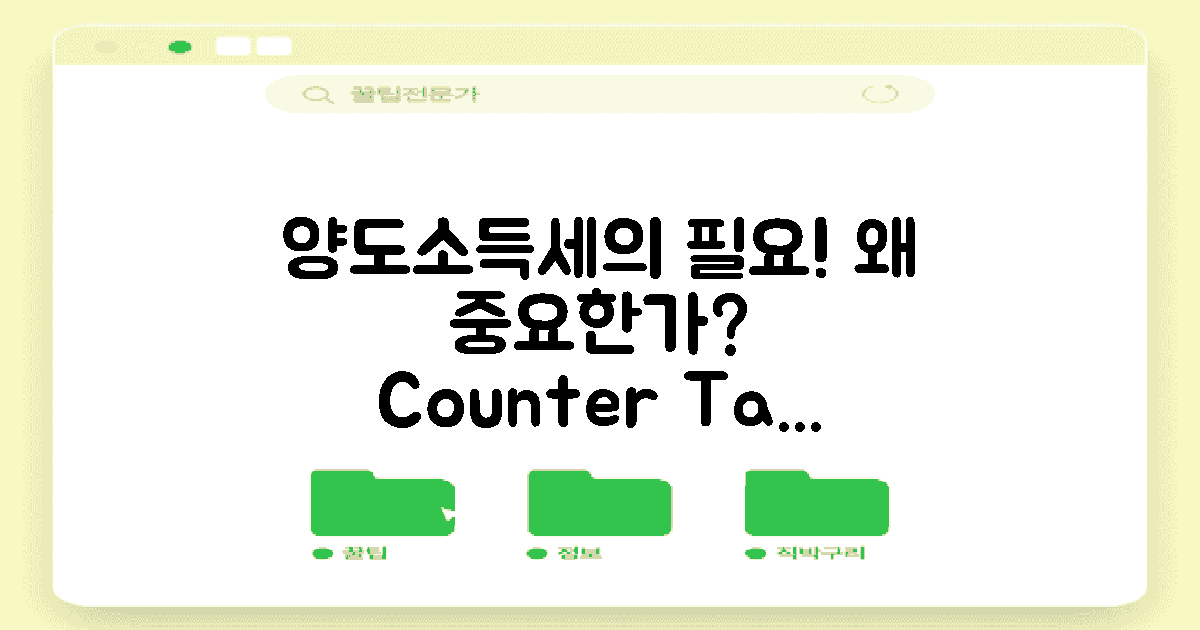 양도소득세는 왜 필요할까?