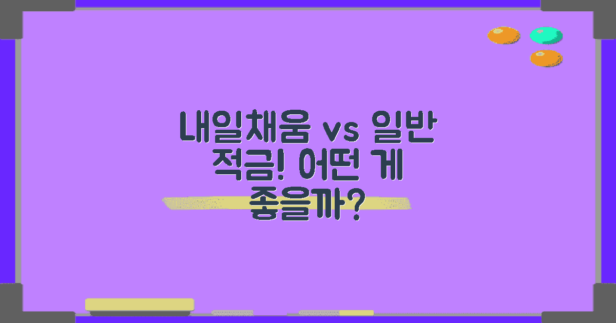 내일채움 vs 일반 적금