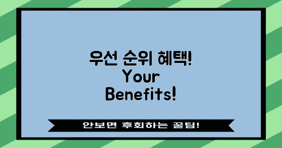 우선 순위와 혜택