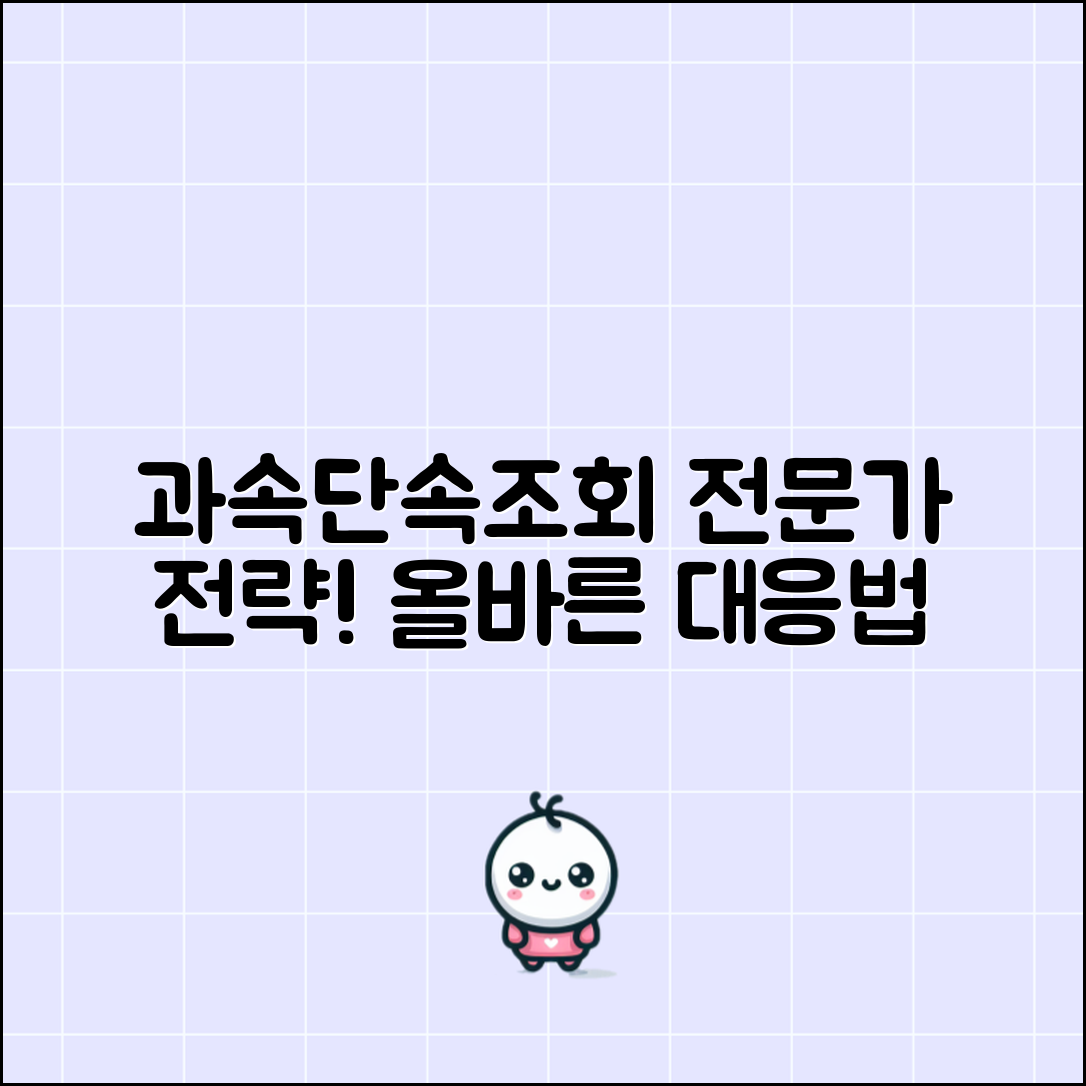 과속단속조회 전문가 전략: 올바른 대응법 제시