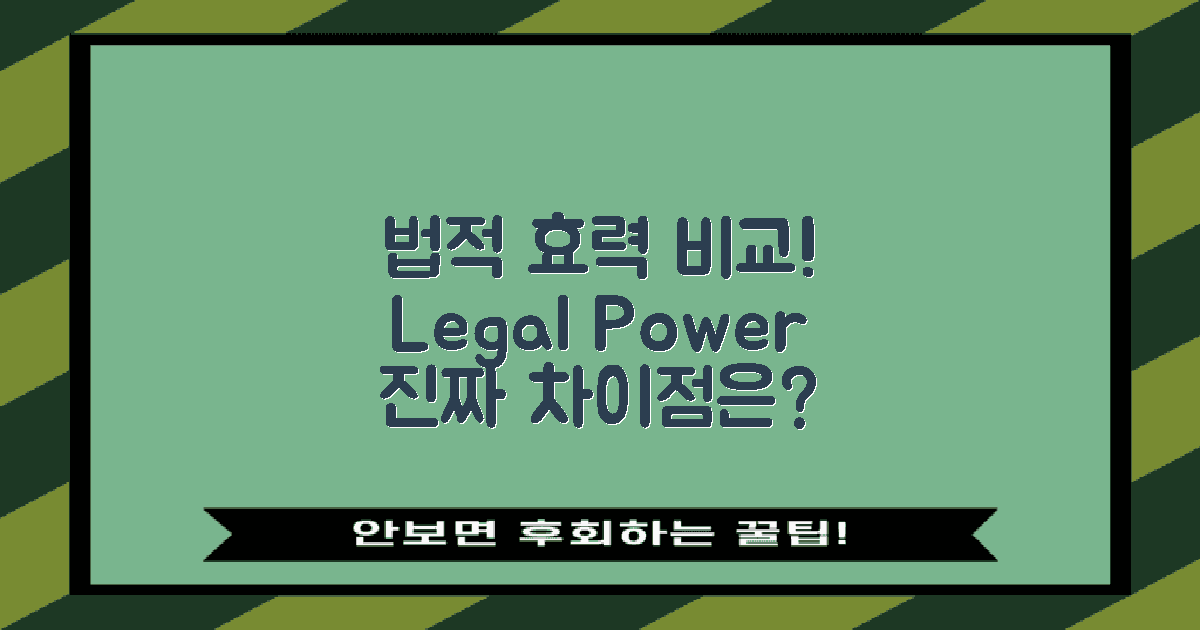 법적 효력 비교