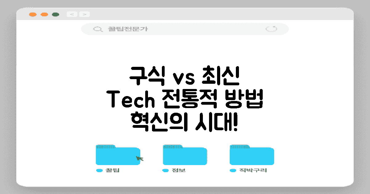 구식 방법 대 최신 기술