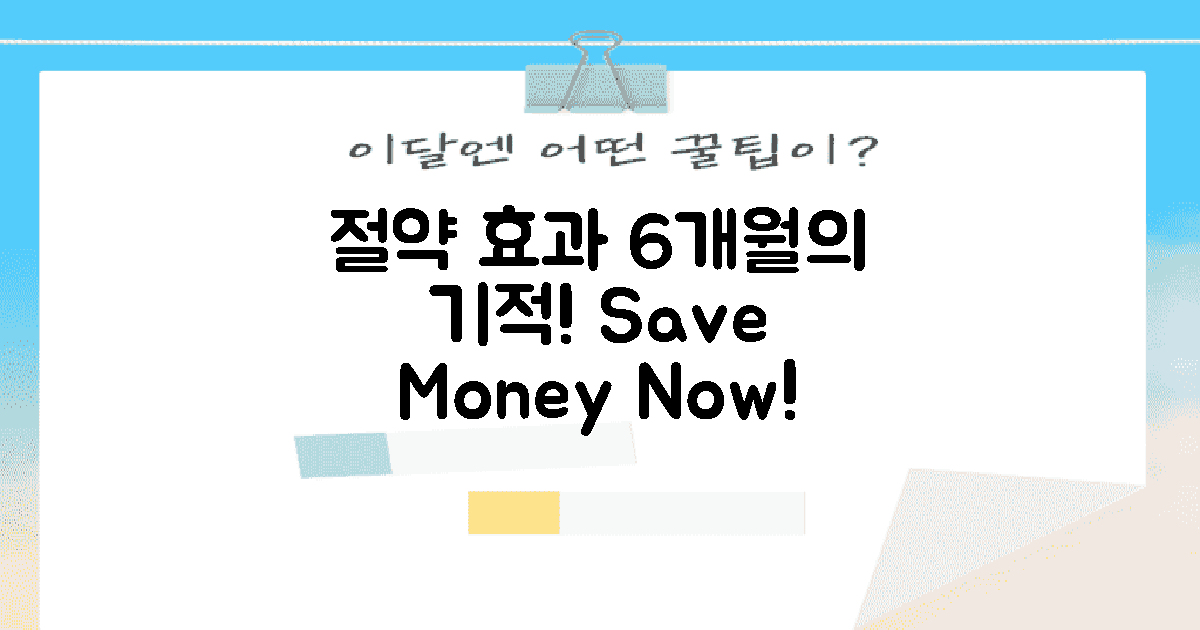 6개월 간의 절약 효과