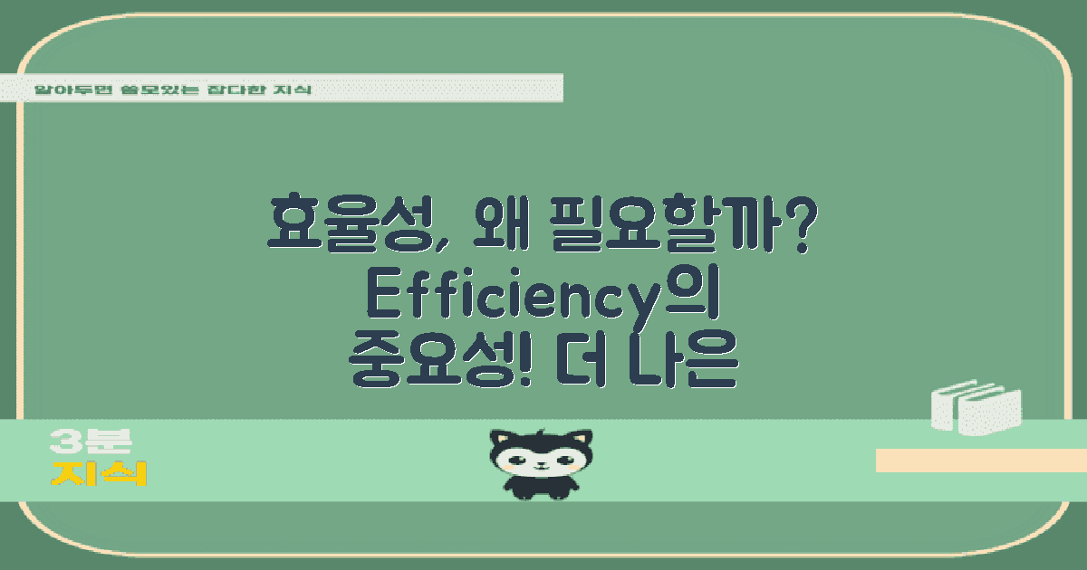 왜 효율성이 필요한가?
