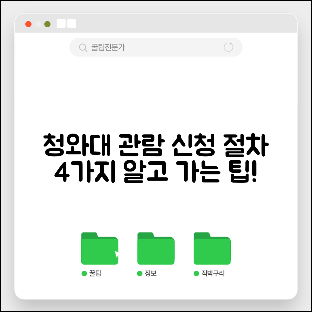 청와대 관람 신청 절차 이해를 위한 4가지 필수 정보