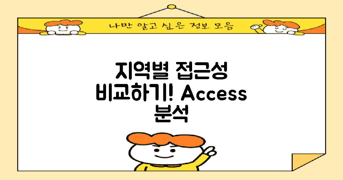 지역별 접근성 비교