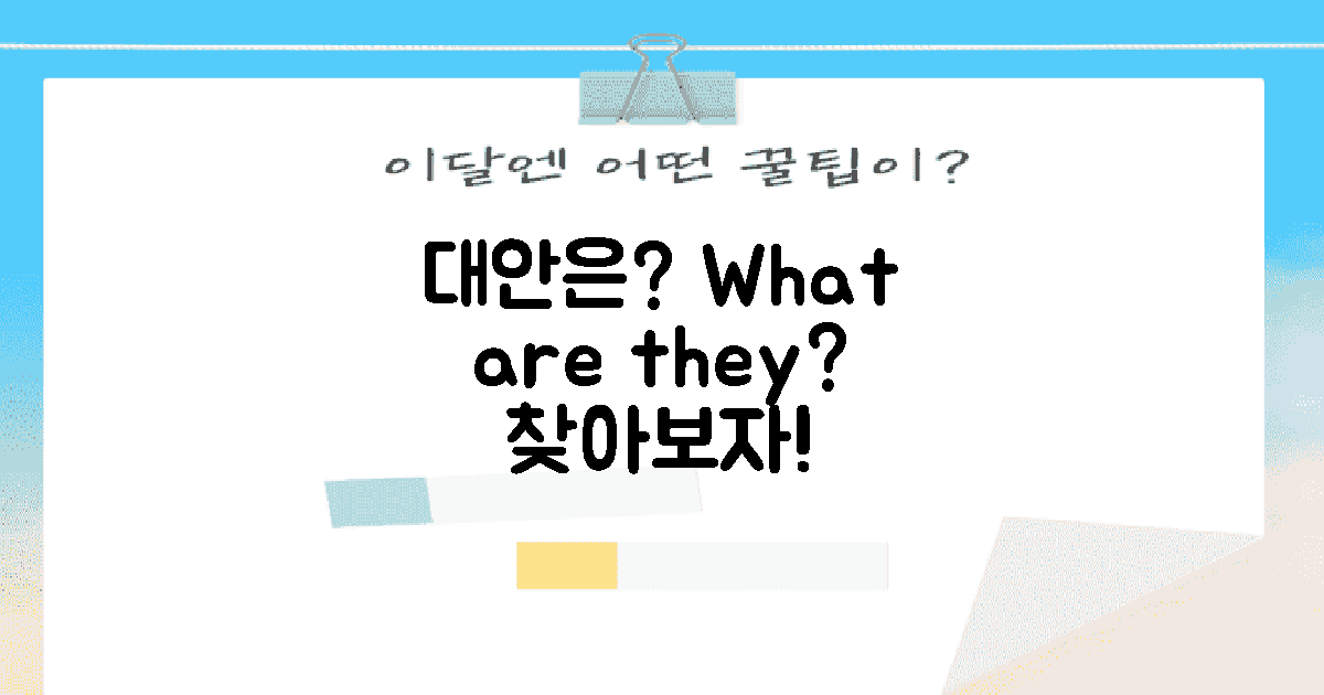 대안은 무엇이 있을까?