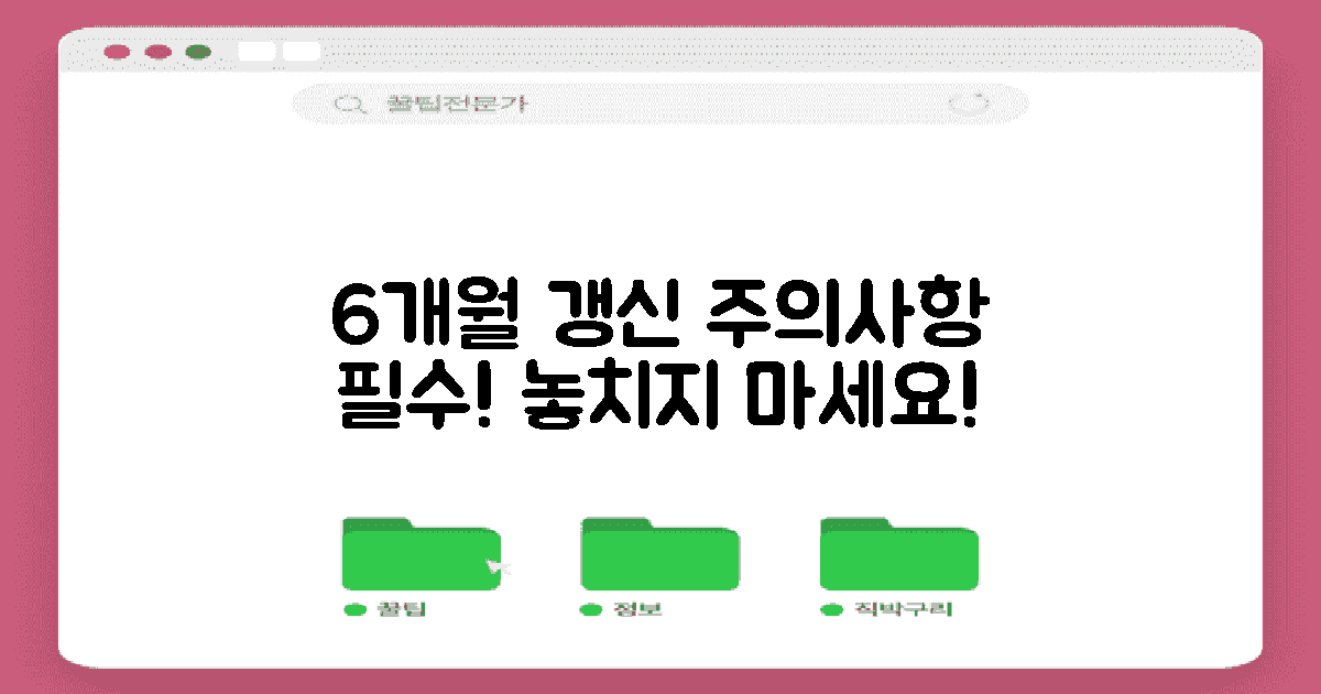 6개월 간격 갱신 주의사항