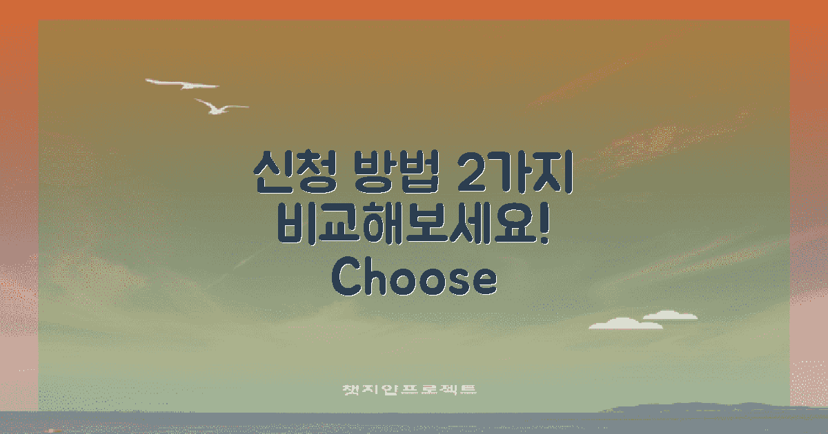 2가지 신청 방법 비교