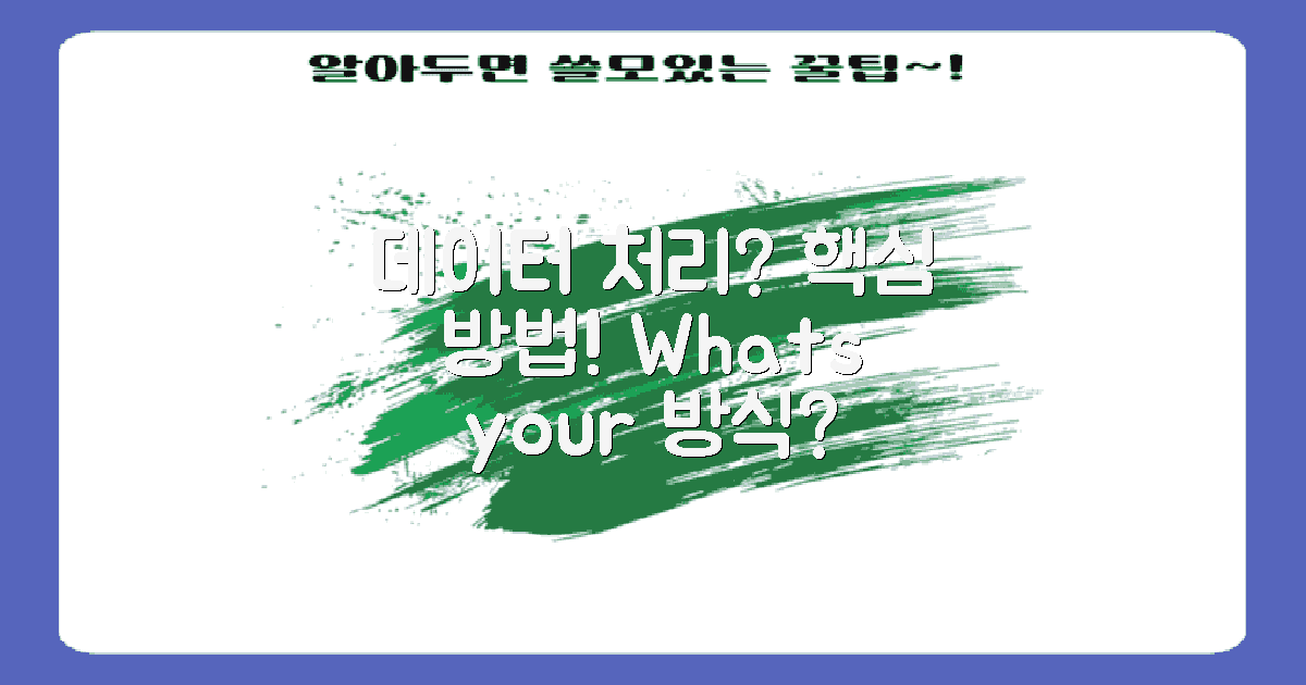 데이터 처리 방식은?